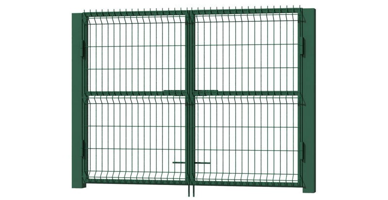 Ворота распашные (две створки) 6000х2000 с цветным порошковым полимерным покрытием - фото компании akkhld.kz