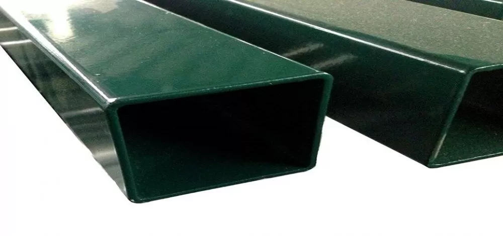 Столб опорный с цинковым покрытием, с цветным, порошковым полимерным покрытием 80*80 мм - фото компании akkhld.kz
