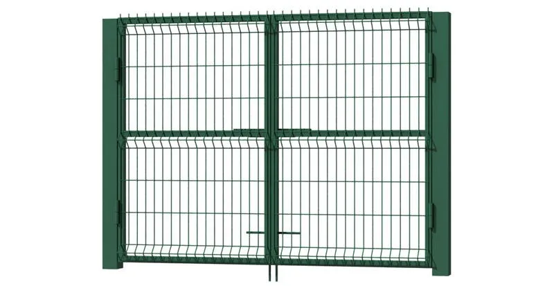 Ворота распашные (две створки) 6000х2000 с цветным порошковым полимерным покрытием - фото компании akkhld.kz